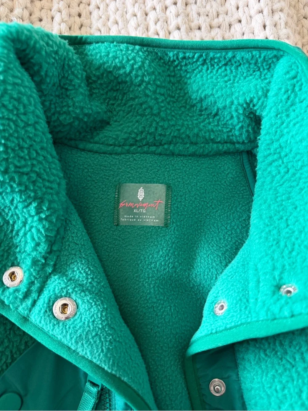 FP Movement Hit the Slopes Fleece Jacket in Emerald Green - Picture 3 of 4